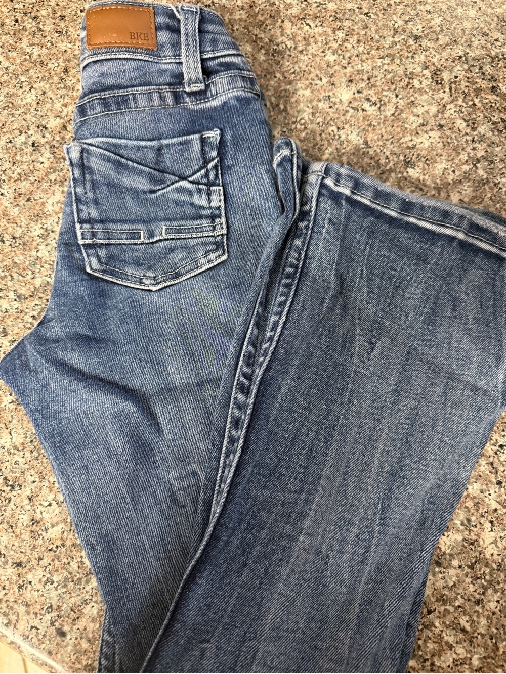 Miss Me Light Blue Kids Denim Jeans with Leather Patch